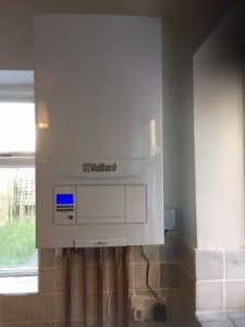 Vaillant boiler with the blue screen
